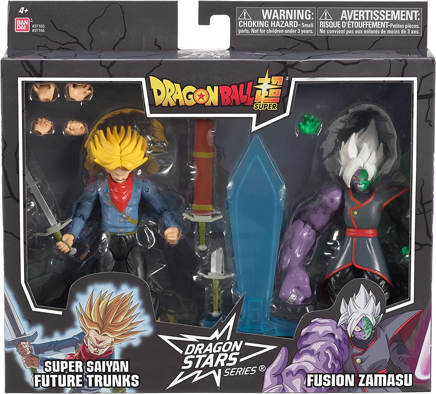 Future Trunks vs Fusion Zamasu Dragon Stars Super Battle Pack Figuras de 6.5" Originales de Bandai
