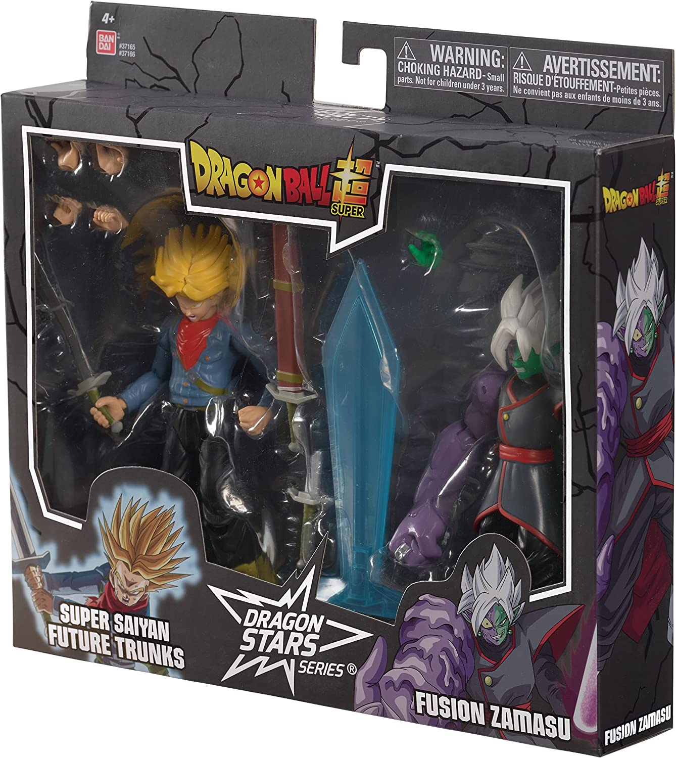 Future Trunks vs Fusion Zamasu Dragon Stars Super Battle Pack Figuras de 6.5" Originales de Bandai