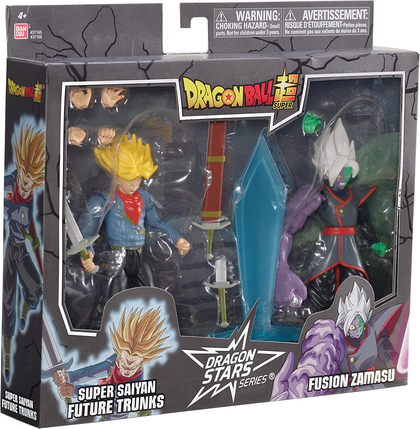 Future Trunks vs Fusion Zamasu Dragon Stars Super Battle Pack Figuras de 6.5" Originales de Bandai