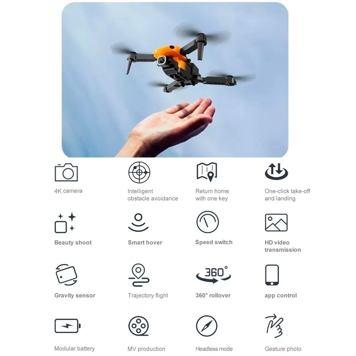 Drone Mini Con Cámara 4k Estabilidad de Vuelo Fpv Bateria Portatil