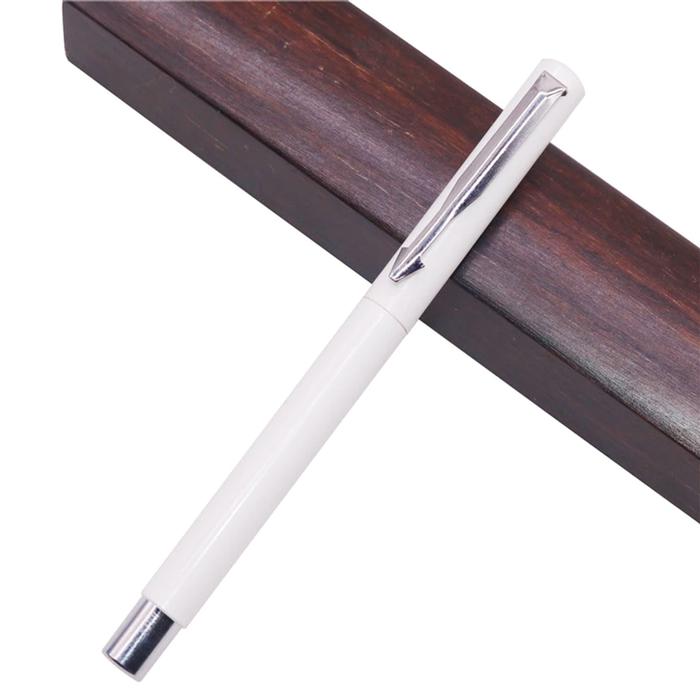 Pluma Tipo Fuente Caligráfica MXHVO-016 2pzas 0,5mm 4mm Blanco 2 Tintas Amarrillas Acero Inoxidable Para Cartucho LargeCartri, SwiftIce