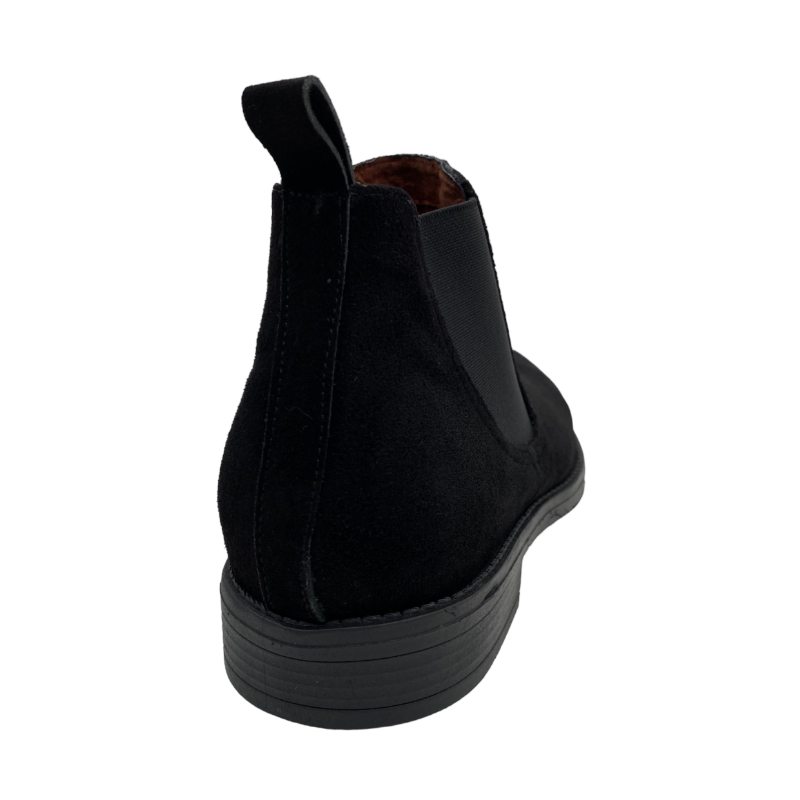  Botin Chelsea De Piel Gamuza Para Hombre Color Negro  QUIN Footwear Botin Cerrado Oficina Trabajo 