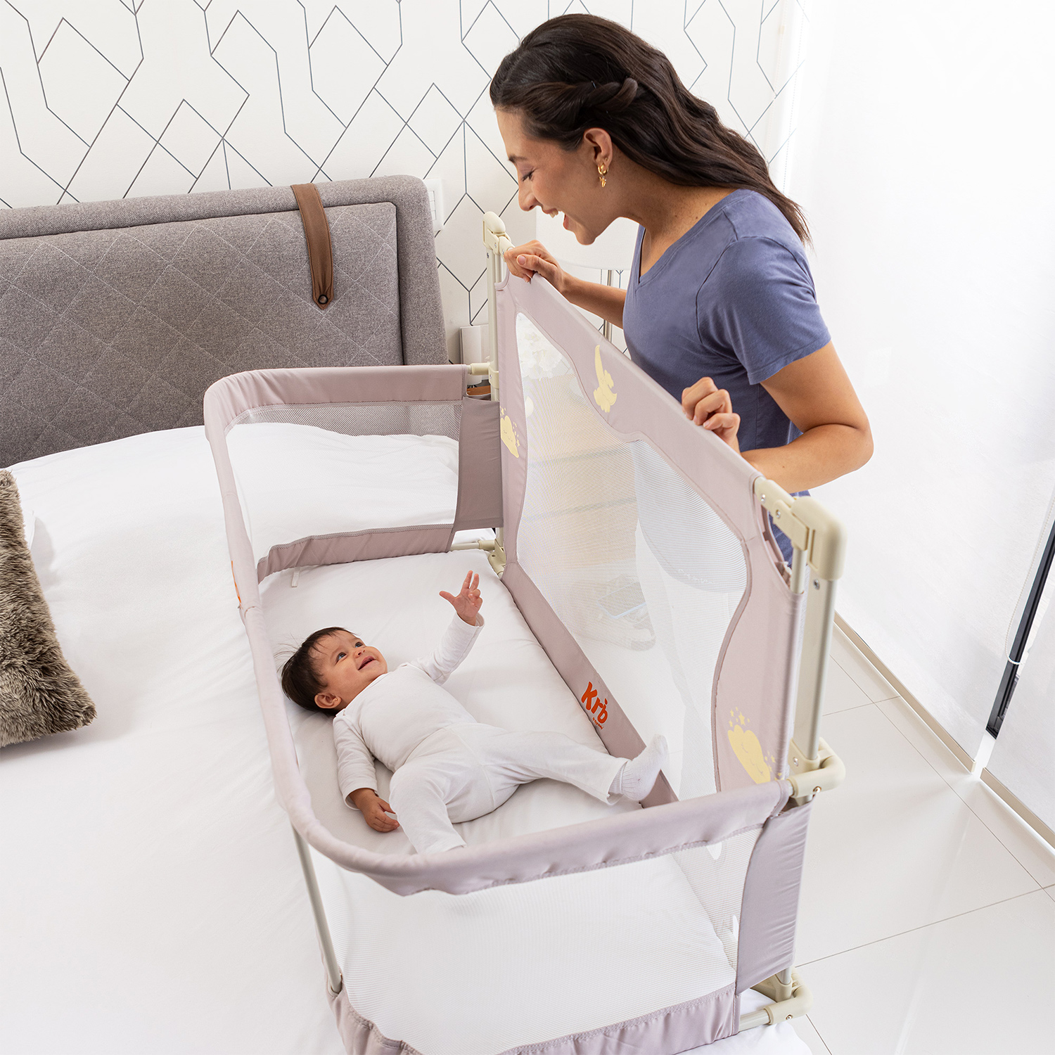 Kool Baby Cuna-barandal De Seguridad Plegable para bebe