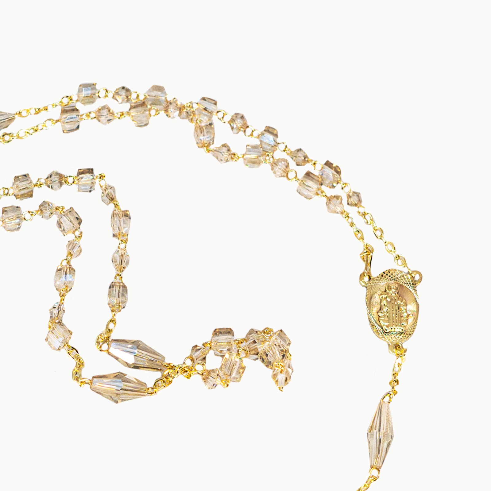 Rosario religioso artesanal para boda, xv años y primera comunión (paquete de 3 rosarios)