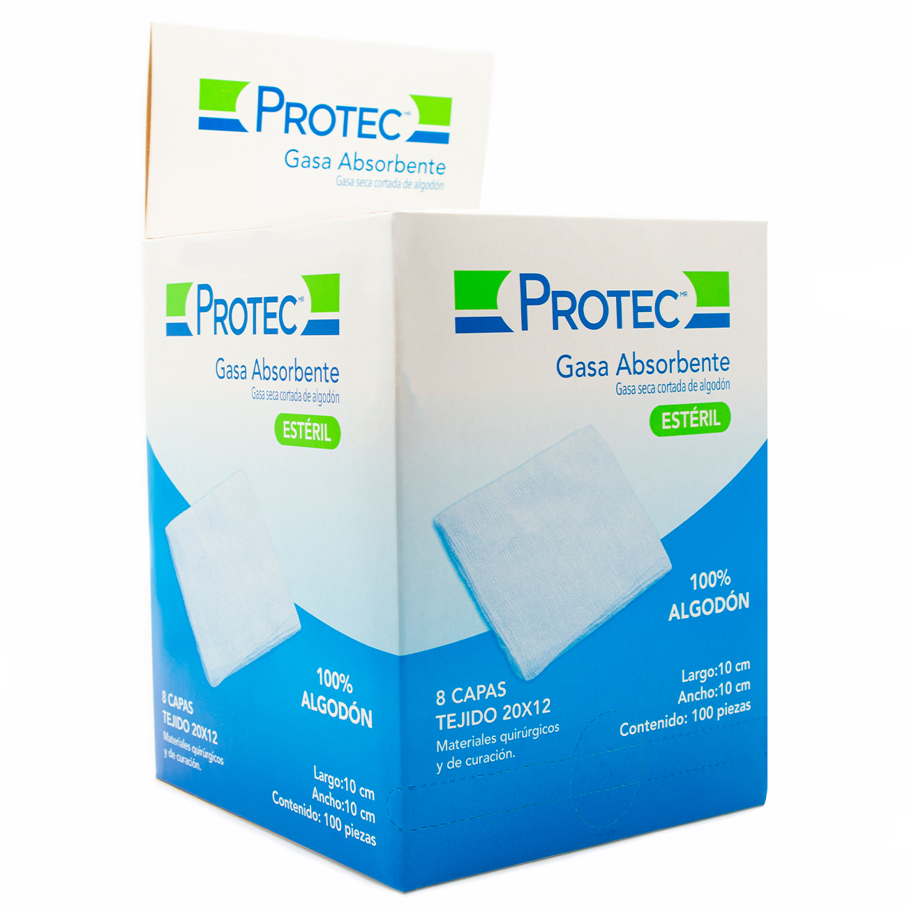 Gasa Estéril Protec 10x10cm 100 pz -Médica Depot