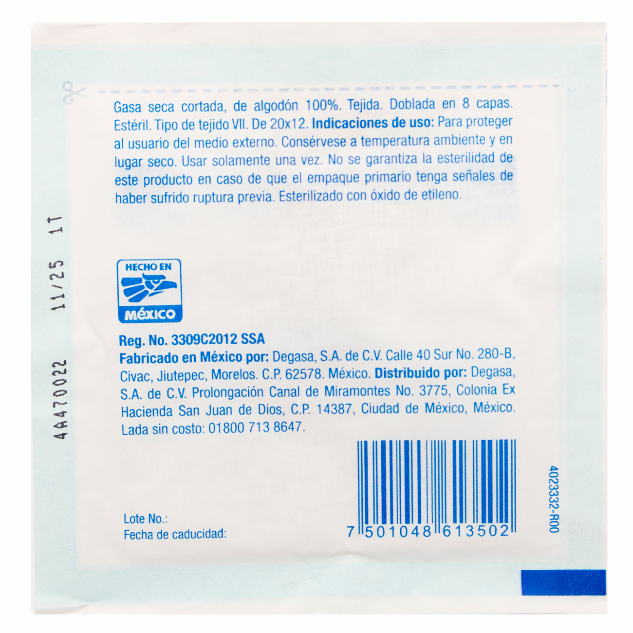 Gasa Estéril Protec 10x10cm 100 pz -Médica Depot