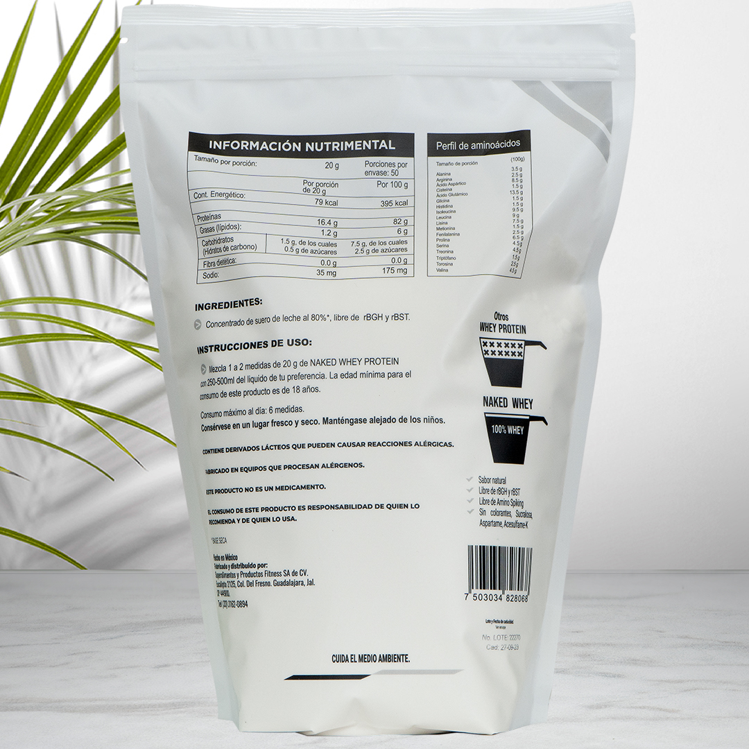 Proteína Aislada Suero de Leche KARDAGAR Naked Whey Proteín ZERO al 90% sin Colorantes 1KG