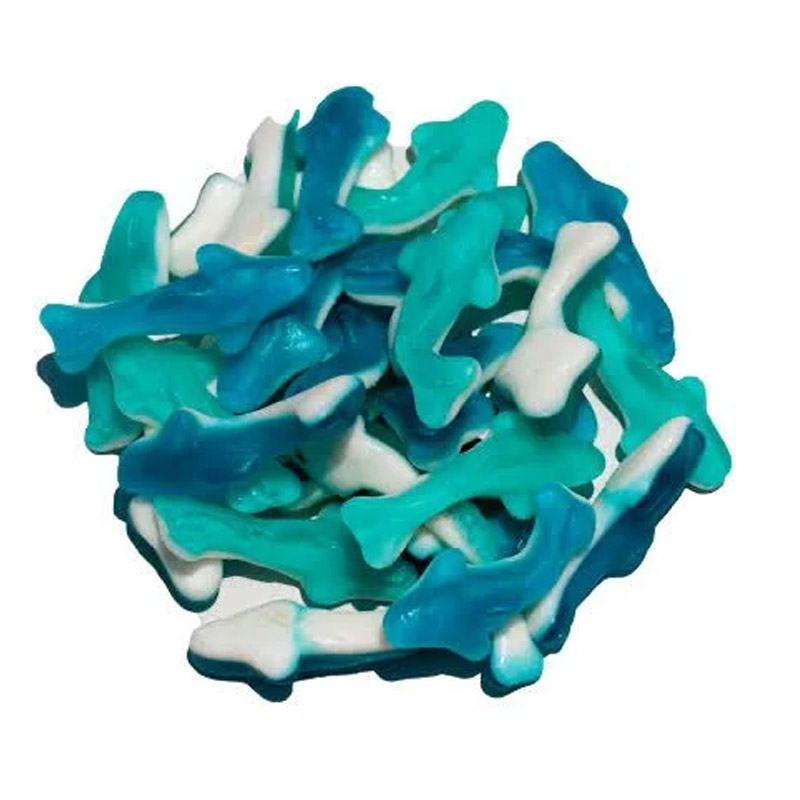 2 Bolsas de Gomitas Lucky Gummys Tiburones, Sabores frutales 1k/cu