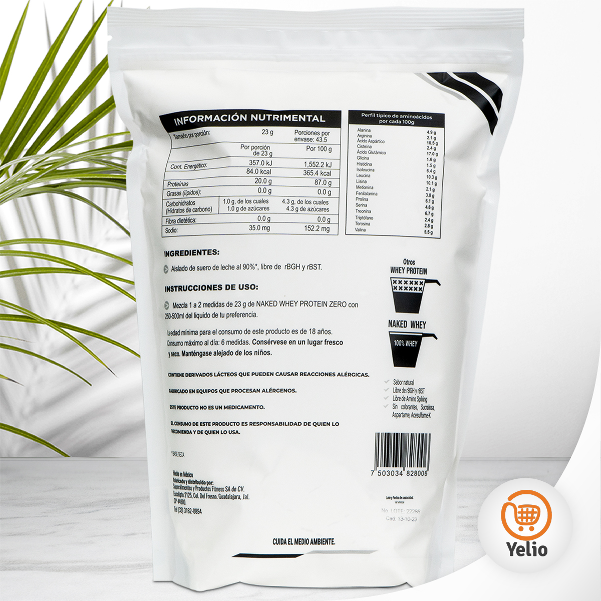 Proteína de Suero de Leche Kardagar Naked Whey Protein Concentrado al 80% 1KG	