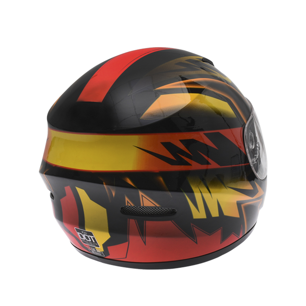 Casco Moto Cerrado ITALIKA Relampago Certificado DOT Amarillo/Rojo/Negro