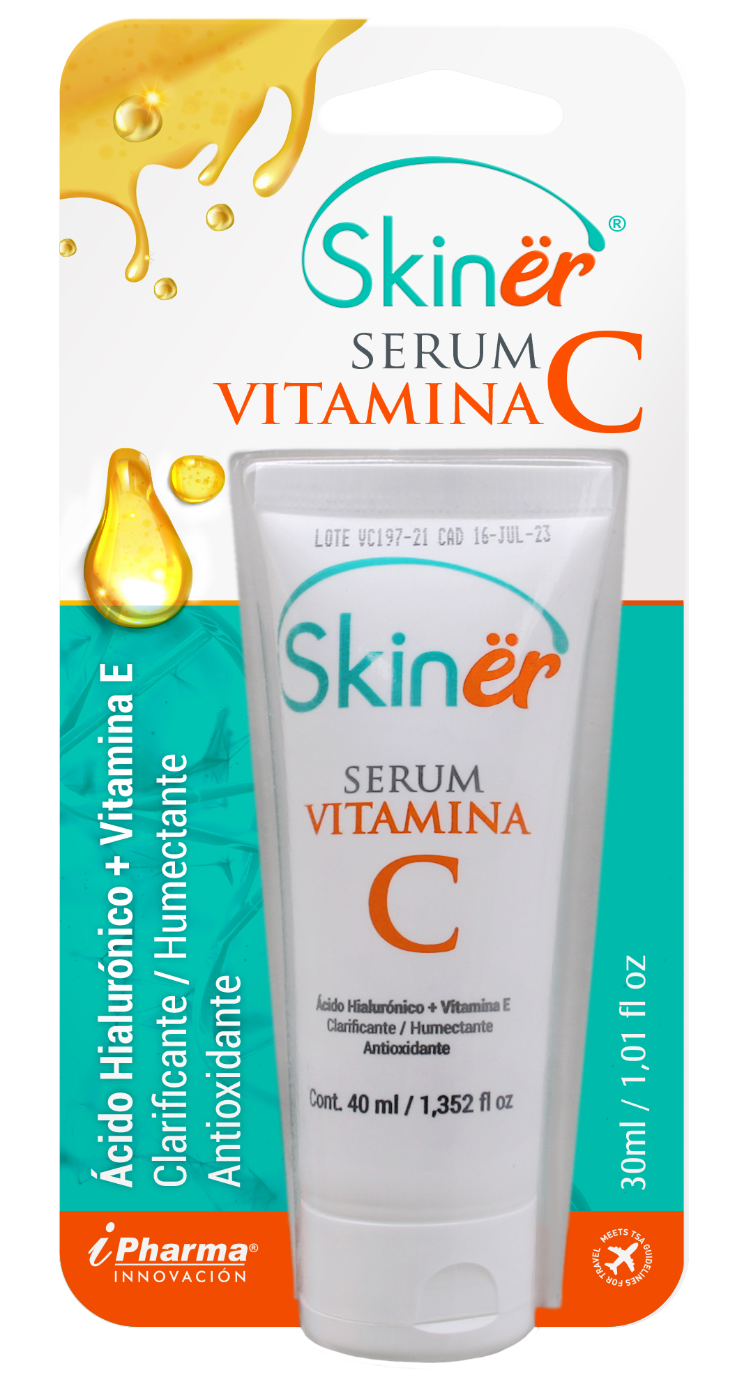 Vitamina C Facial Reduce manchas ligeras y líneas de Expresión Skinër 40 ml 