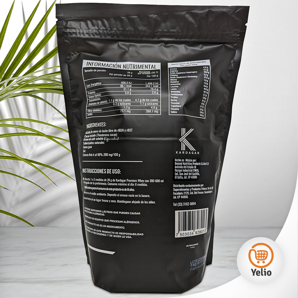  Proteína Aislada de Suero de Leche KARDAGAR Premium Whey MOCA Protein Leche CACAO Cafe y Stevia 1KG