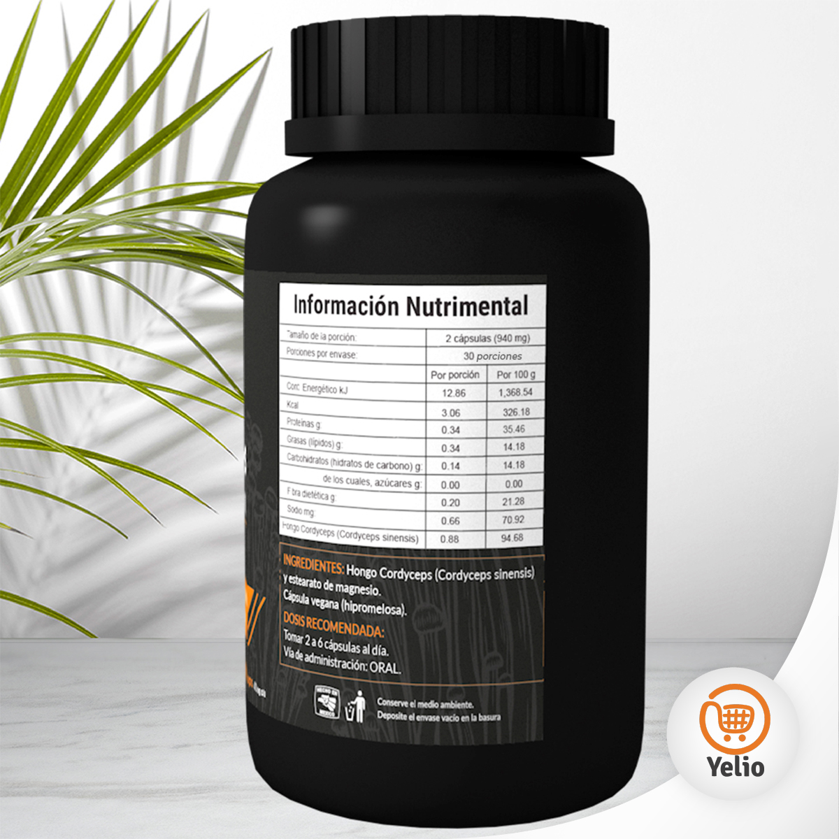 POWER Cordyceps Hongo Cordyceps KARDAGAR 60 Capsulas 470mg CU	