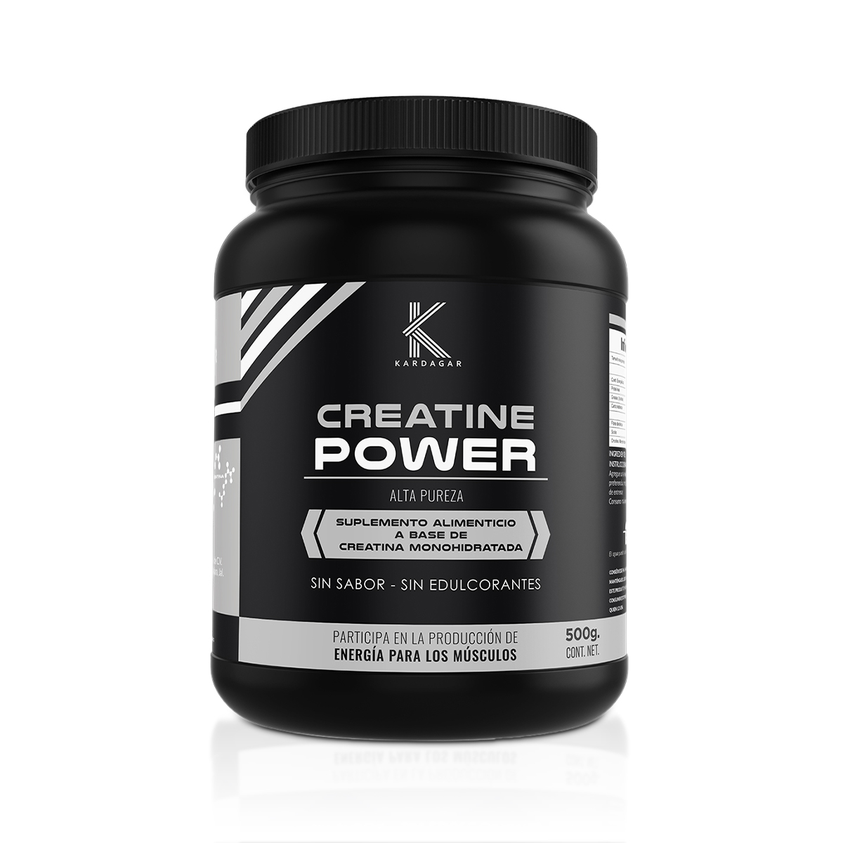 Creatine Power KARDAGAR Alta Pureza Monohidratada sin Sabor ni Edulcorantes 500G