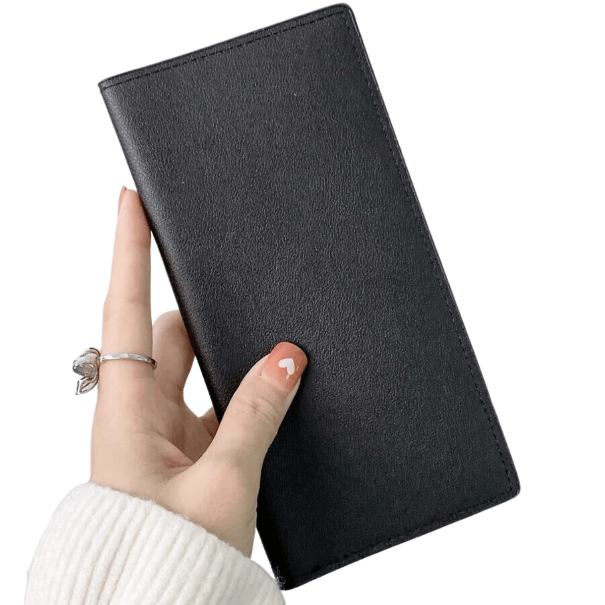 Tarjetero Vinil Piel Dama Y Caballero Color Negro Regalo Cartera Credencial
