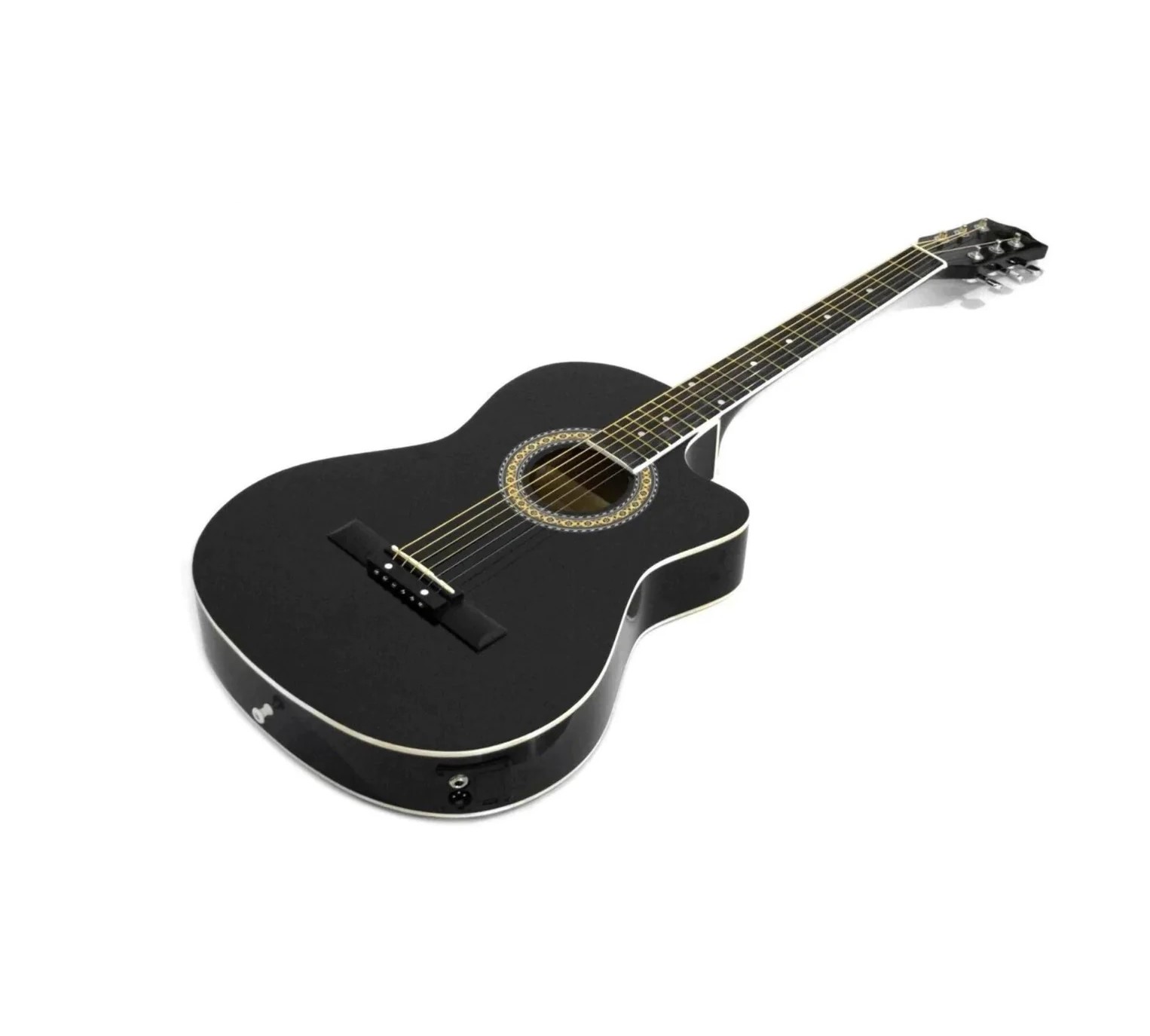 Guitarra Electroacústica McCartney Negra Con Cuerdas de Acero