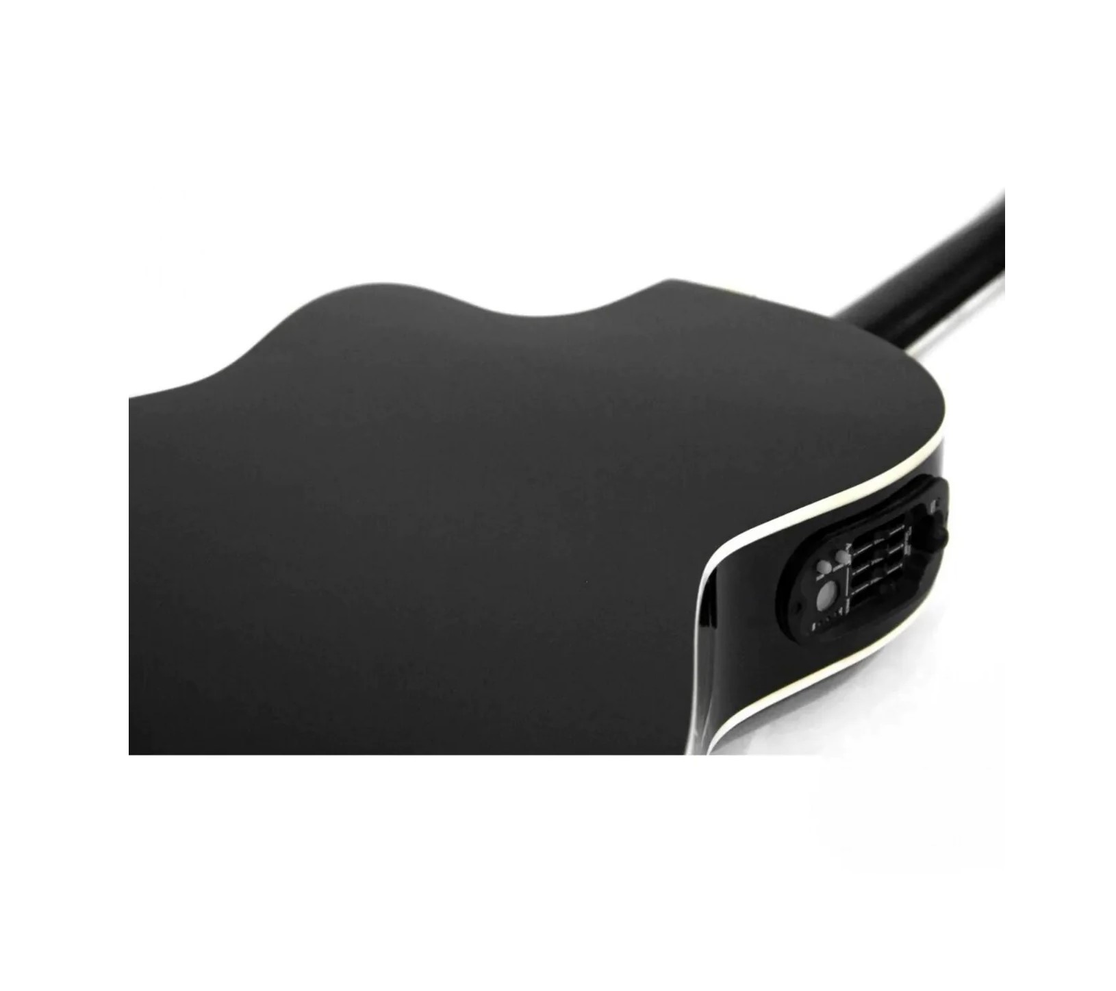 Guitarra Electroacústica McCartney Negra Con Cuerdas de Acero