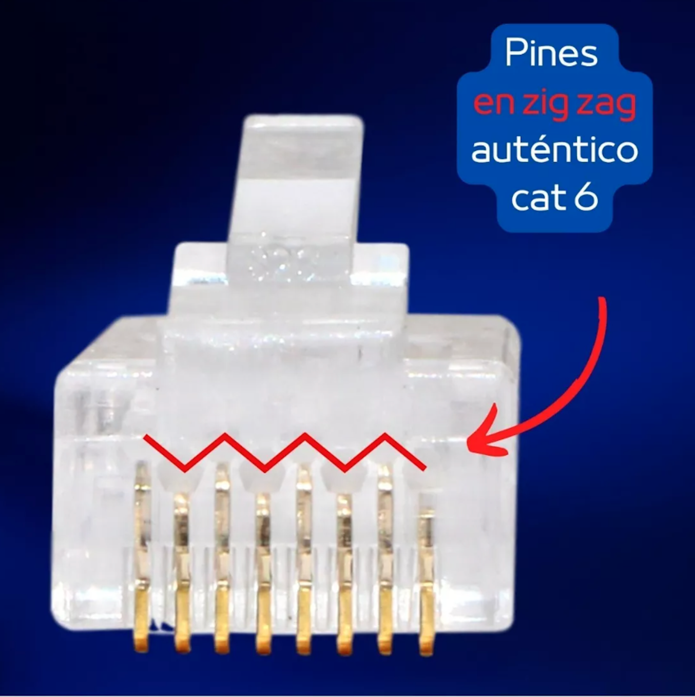 100 Pz Plug Cat 6 Rj45 Baño De Oro 3u Conector Red Utp Cober