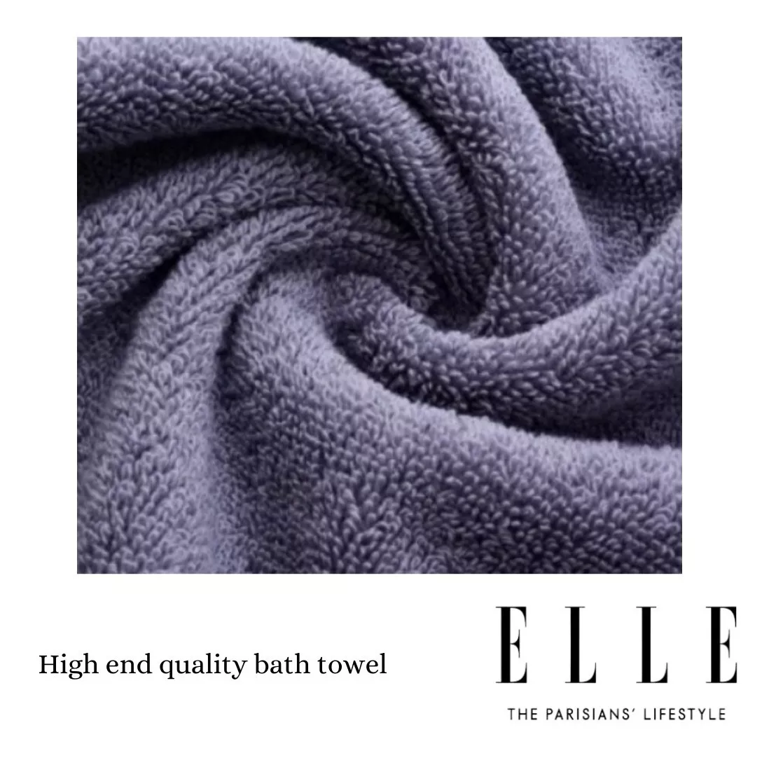 3 TOALLAS DE MANOS 75X35 AZUL ELLE The Parisians Lifestyle 100% Algodón