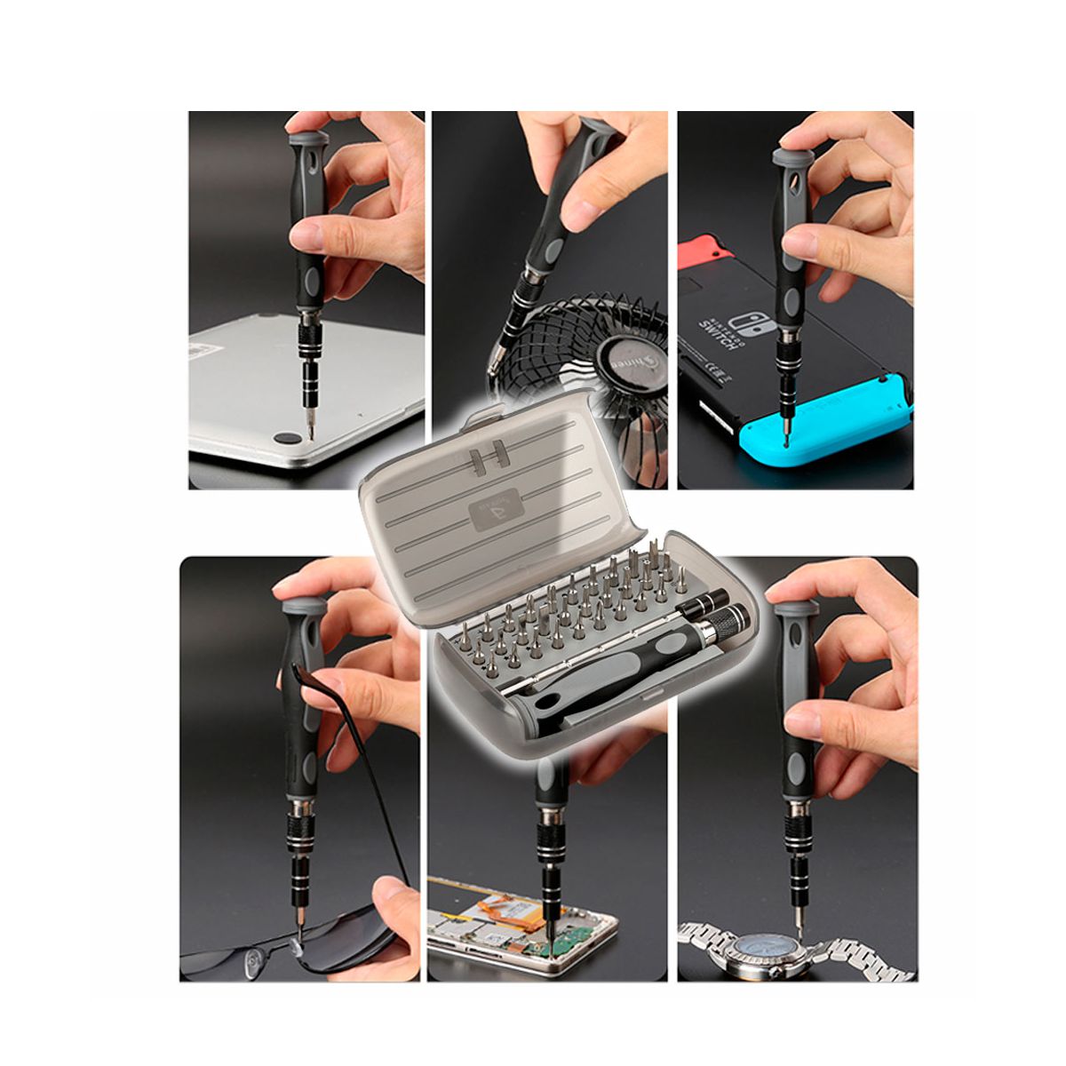 Juego De Destornillador Magnetico Con 30 Puntas de Precisión y Brazo Extensible