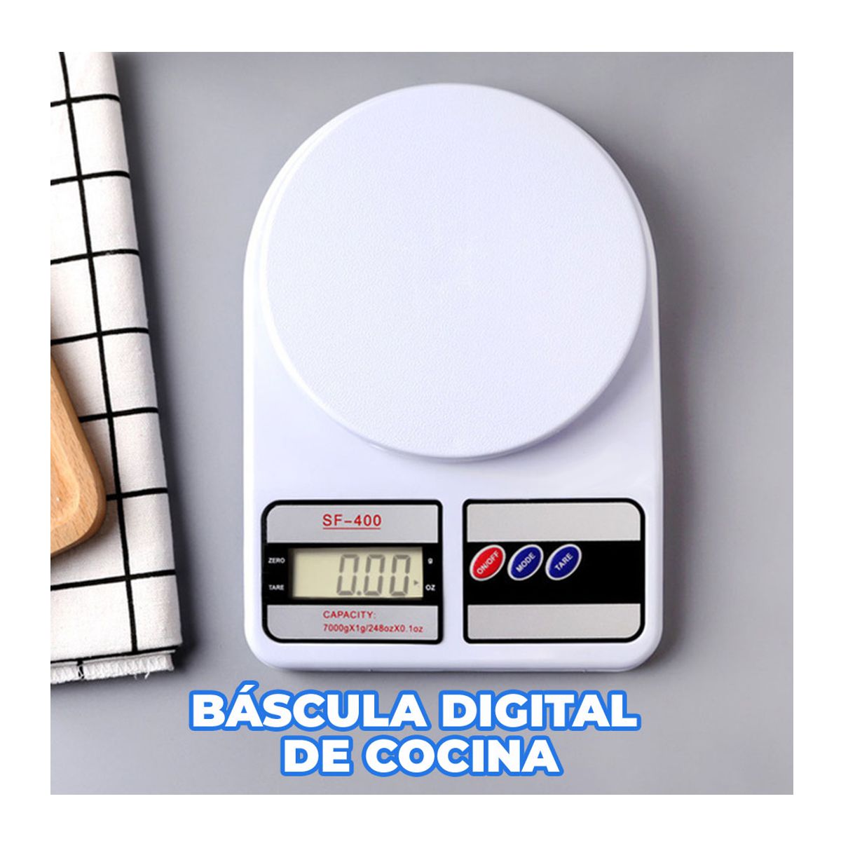 Bascula Digital Gramera Para Cocina Hasta 10gk de Capacidad