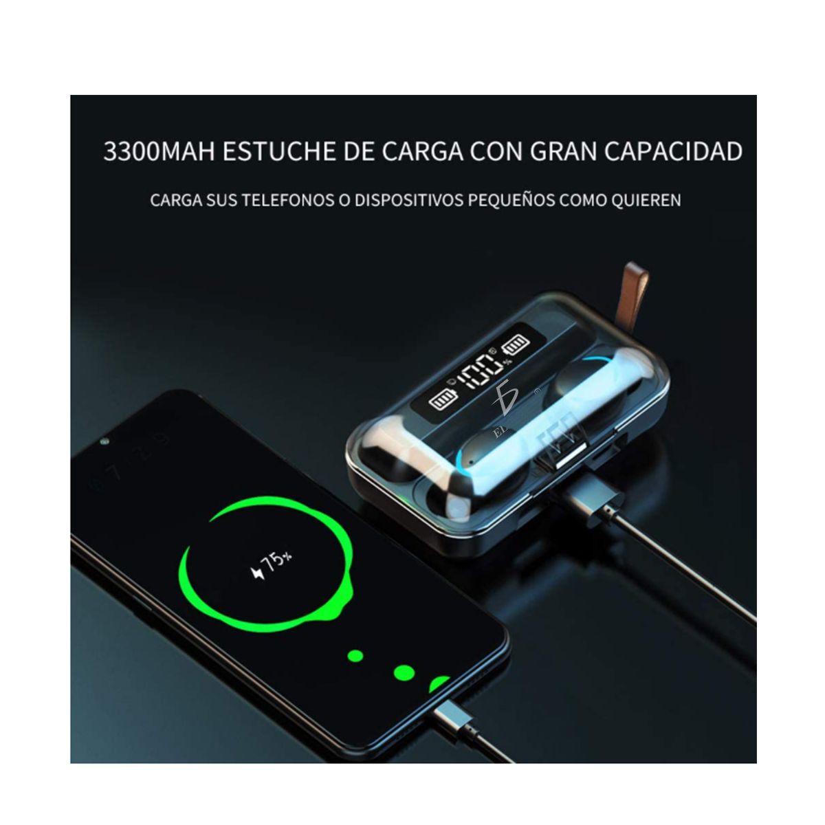 Audífonos Bluetooth F9 Audifonos Inalambricos Power Bank Power