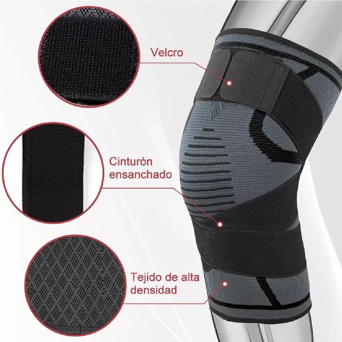 Par Rodilleras Elásticas Deportivas Compresion Para Gym S