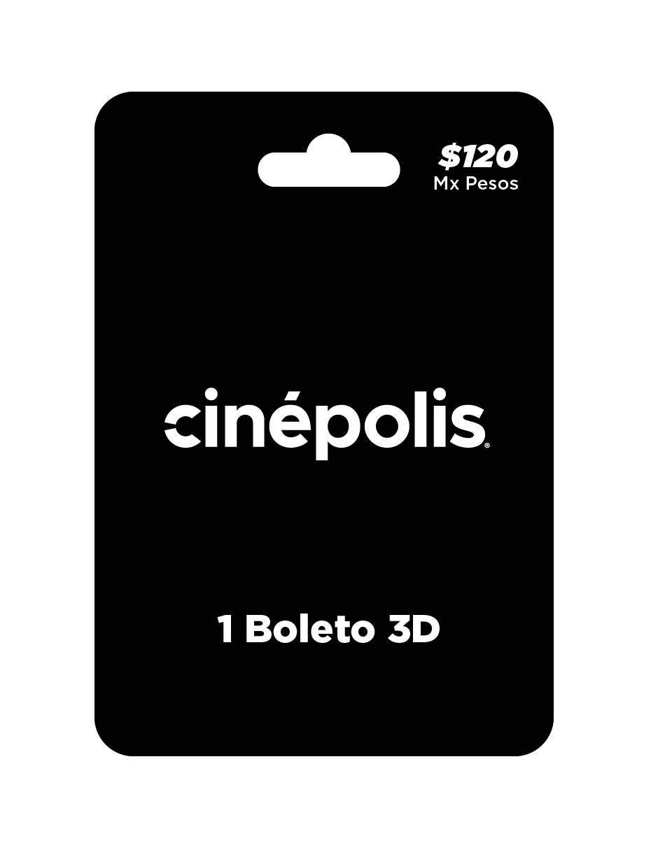 Cinépolis VIP 3D 1 boleto tarjeta prepago, Pin Digital