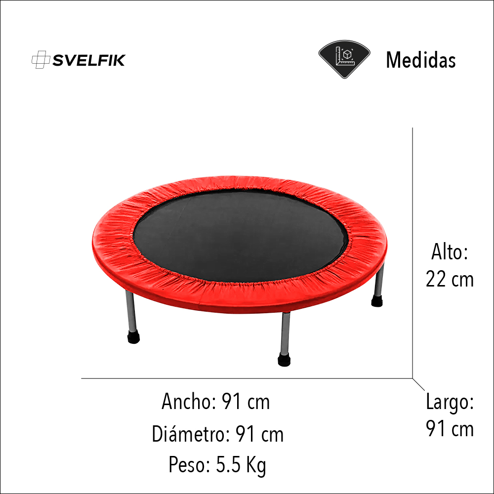 TRAMPOLÍN PARA EJERCICIO Rojo