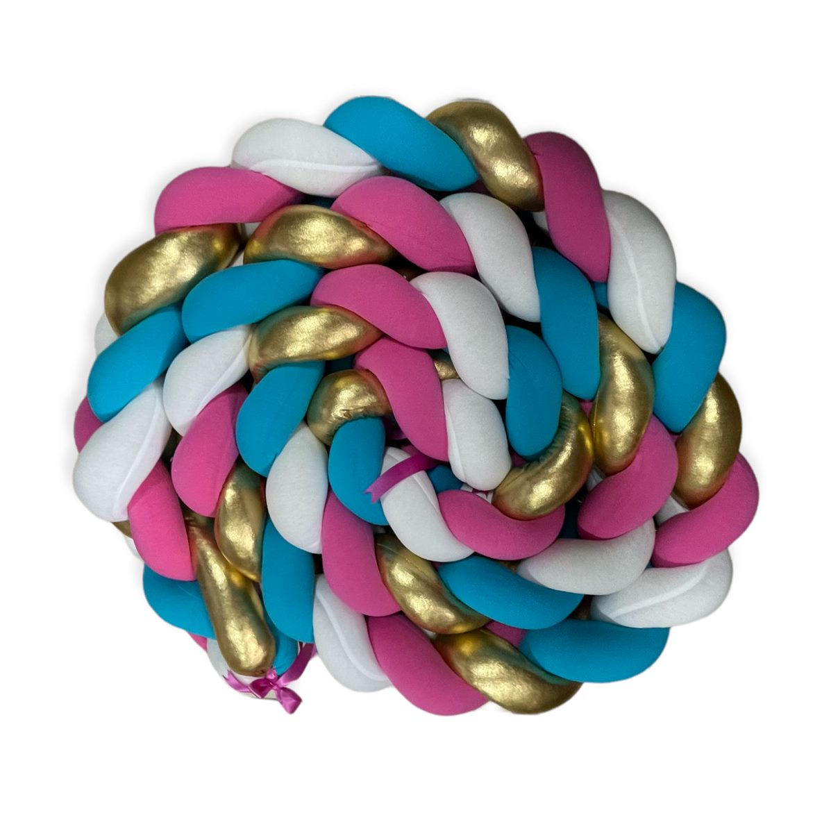 Protector de Cuna Trenza Bumber Bebé 4 mts Personalizada