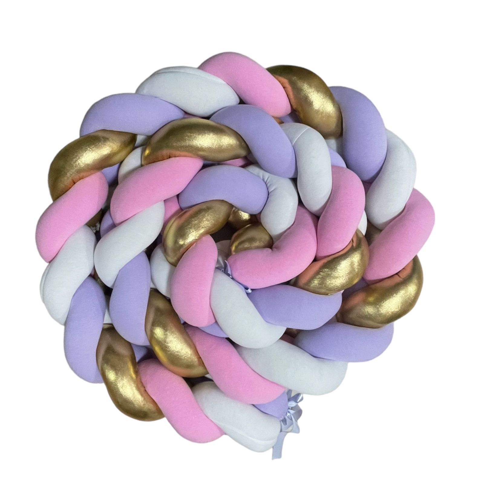 Protector de Cuna Trenza Bumber Bebé 4 mts Personalizada