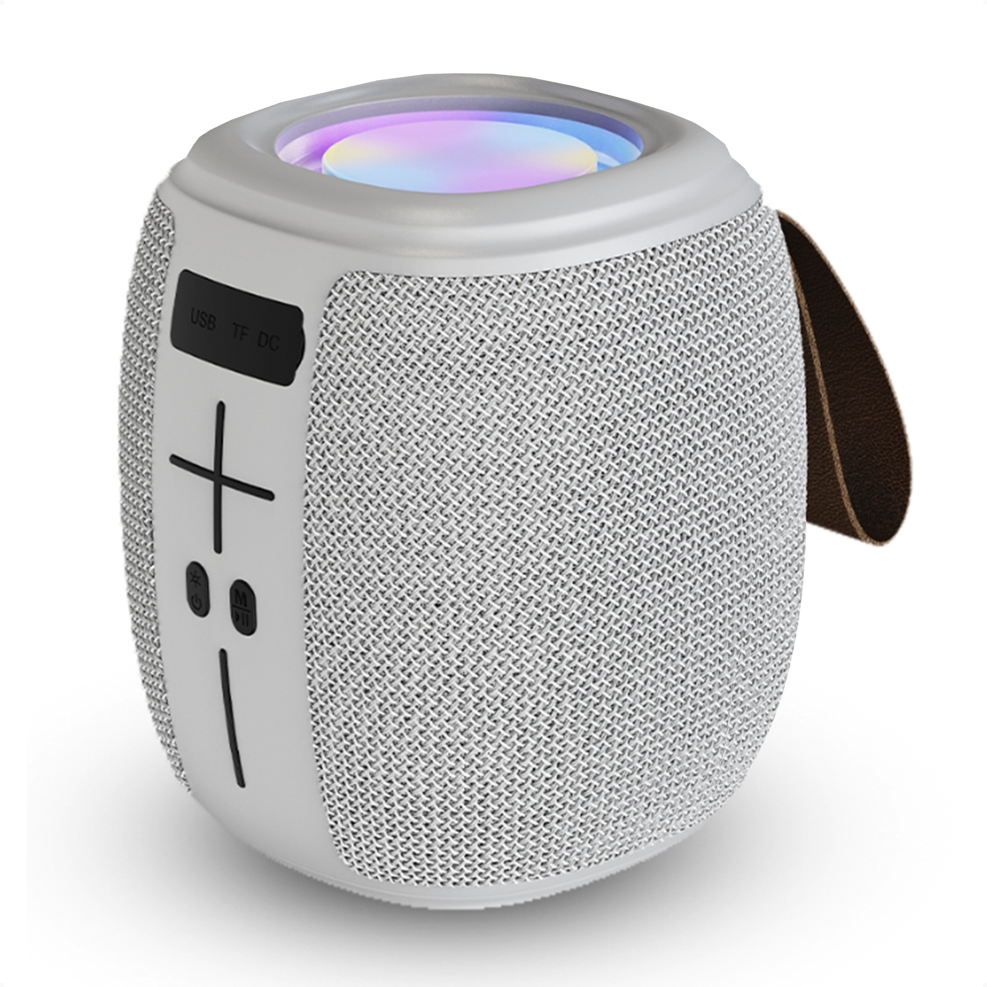 Bocina Portatil con Bluetooth Recargable con Microfono Integrado y Luz RGB