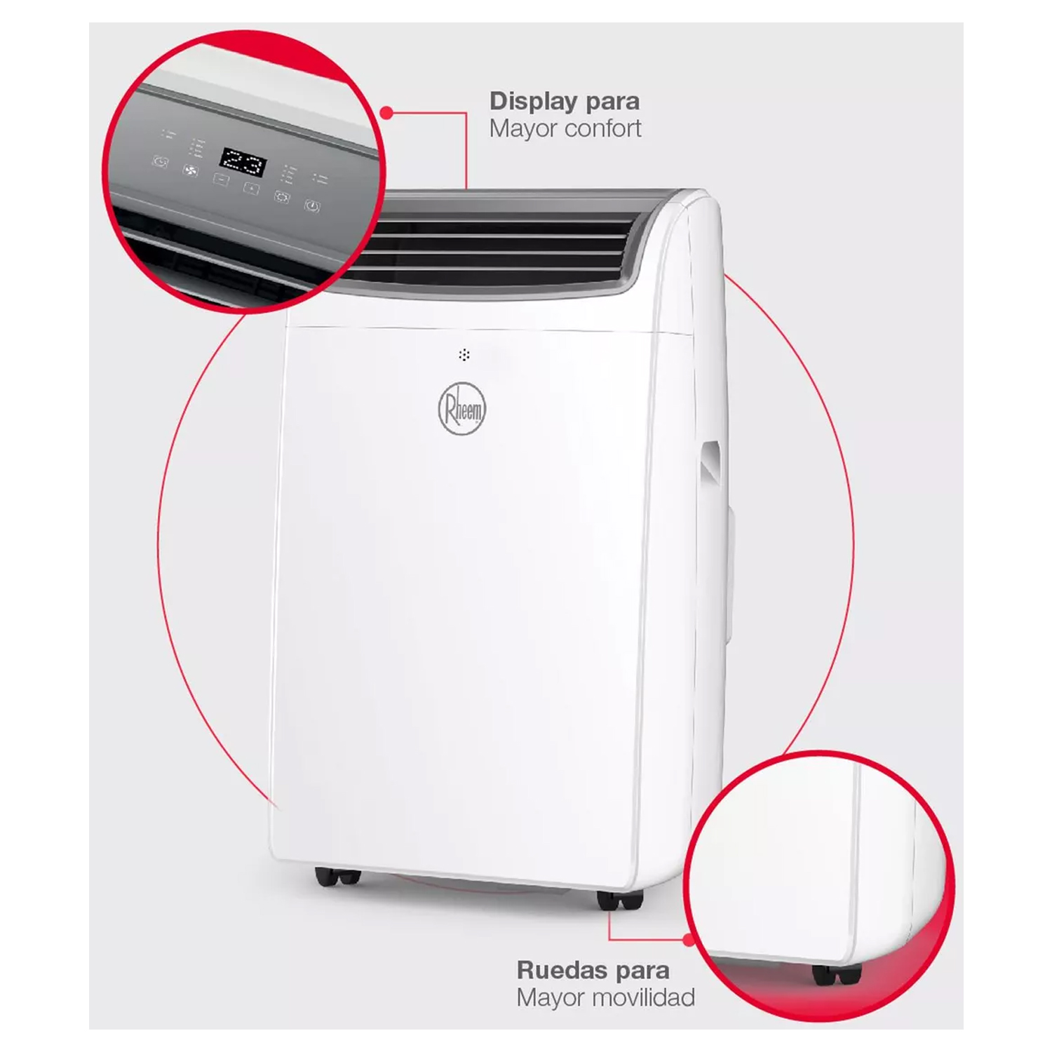 Aire AC Portatil Frio Calor Barato MXPPO-001-12 12000BTUs 410m3hr R-410A 3,4EER 115V1F60Jx 7,64A 854,2W 55dB Hasta 12m2 Frío Calor con Bomba PinguinPro
