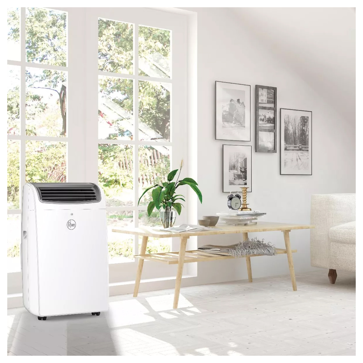 Aire AC Portatil Frio Calor Barato MXPPO-001-12 12000BTUs 410m3hr R-410A 3,4EER 115V1F60Jx 7,64A 854,2W 55dB Hasta 12m2 Frío Calor con Bomba PinguinPro