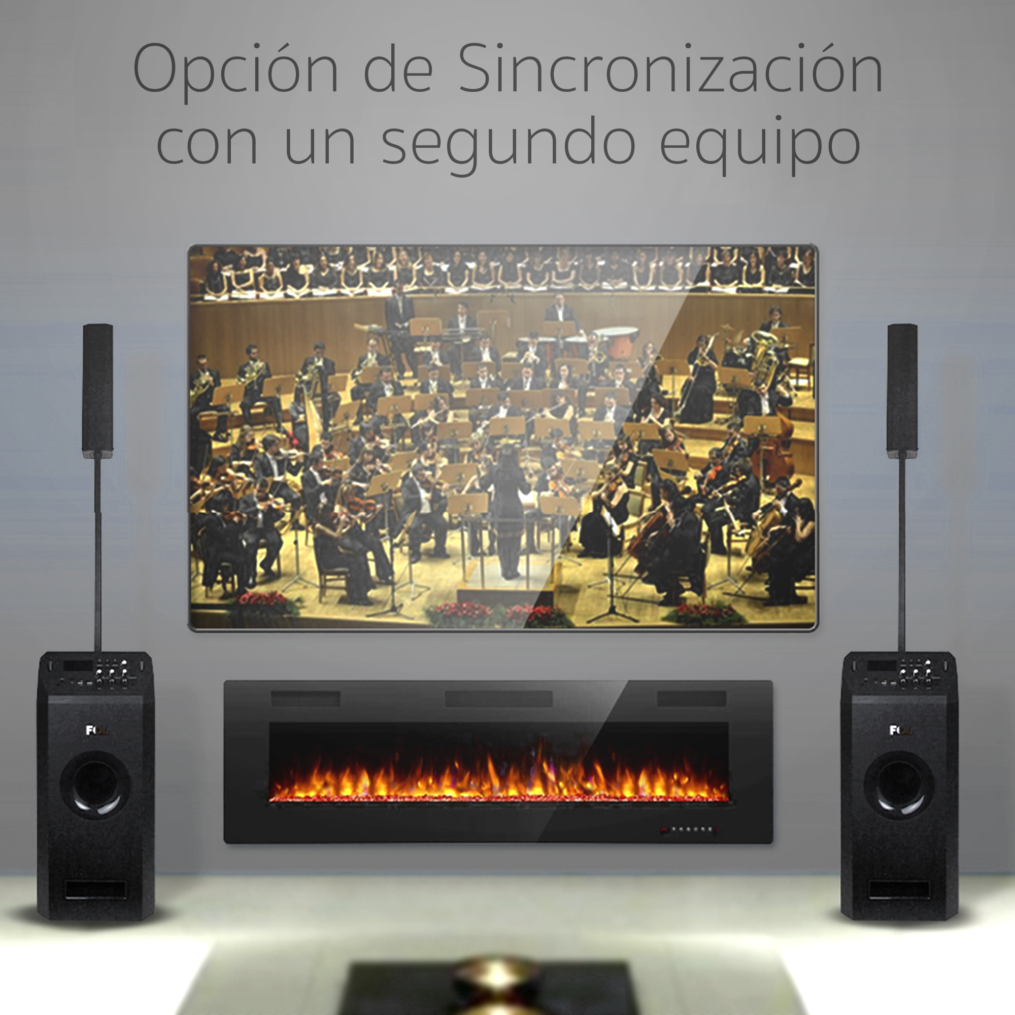 Bocina con Torre de Audio con Subwoofer Portatil .