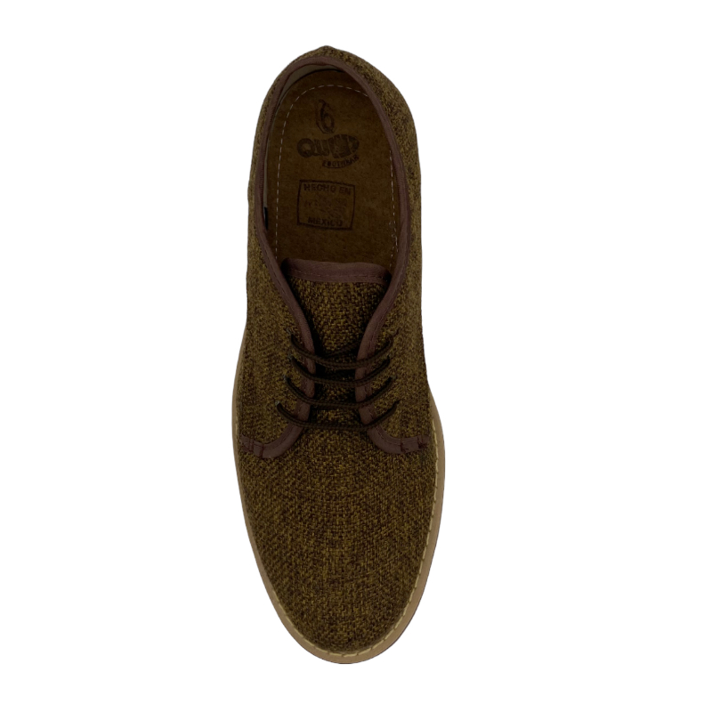 Zapatos Hombre Casuales Mocasines Quin Footwear Color Cafe Textil Lino