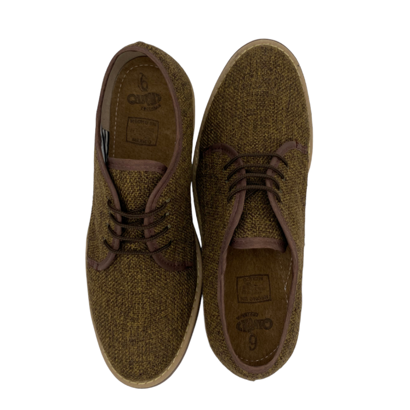 Zapatos Hombre Casuales Mocasines Quin Footwear Color Cafe Textil Lino