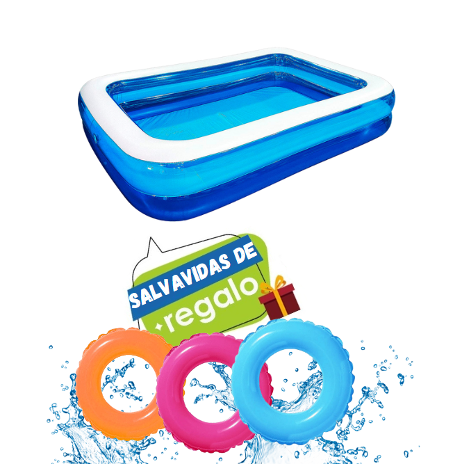 Alberca Inflable Rectangular Sunclub 262cm X 175cm X 50 Cm