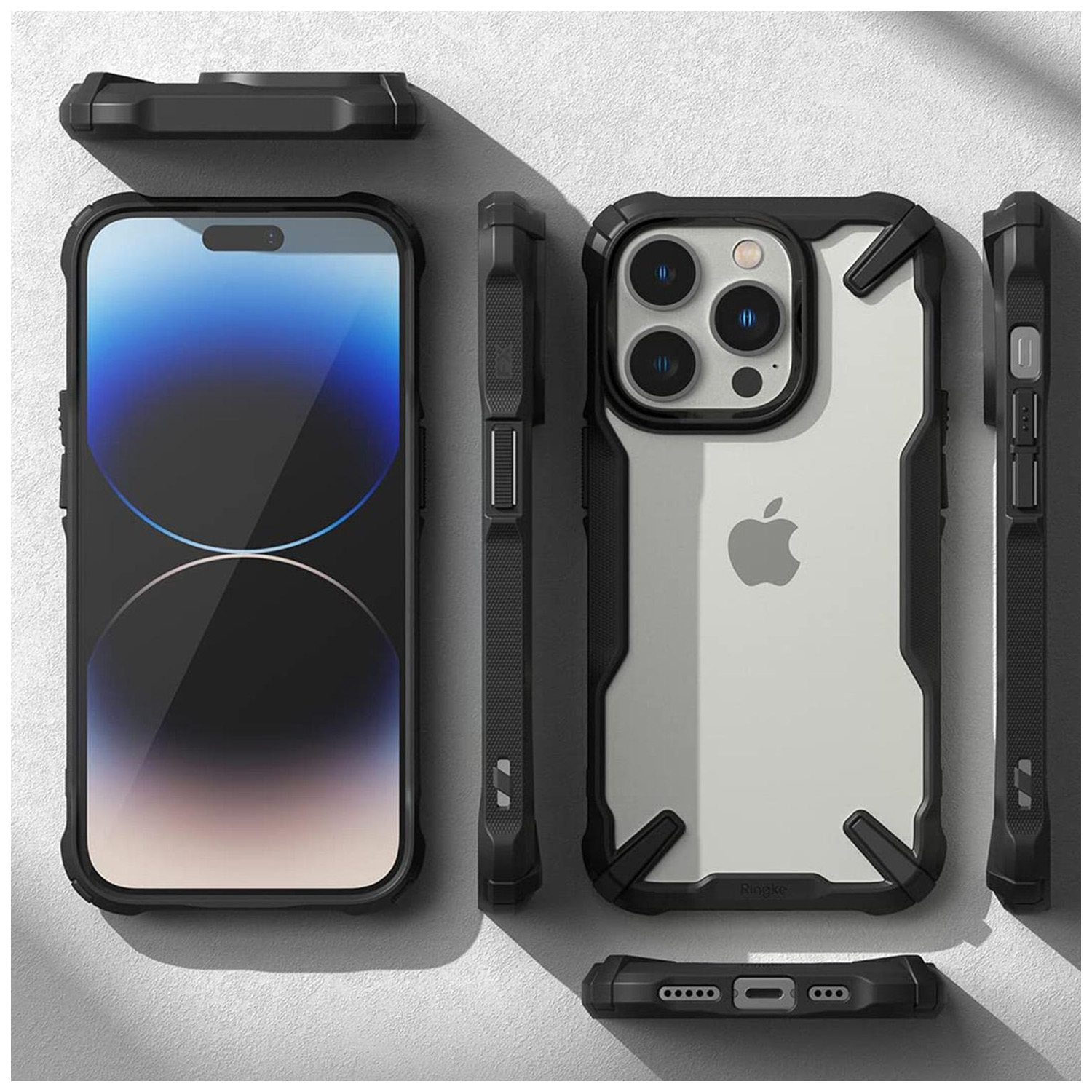Funda Para iPhone 14 Pro Max Fusion X Ringke Grado Militar Negro