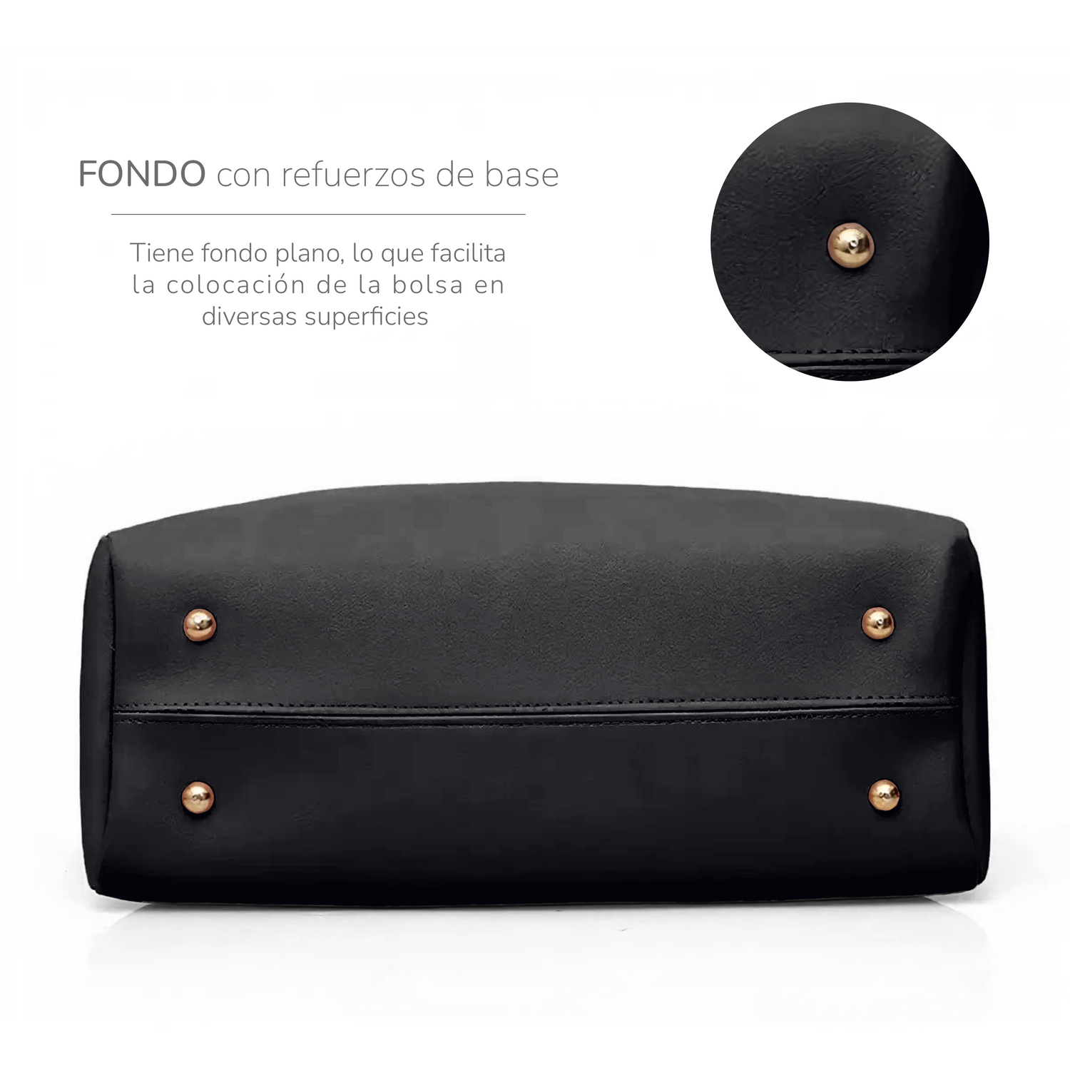 Conjunto De 3 Bolsos De Lujo Para Mujer, Gran Capacidad- Negro