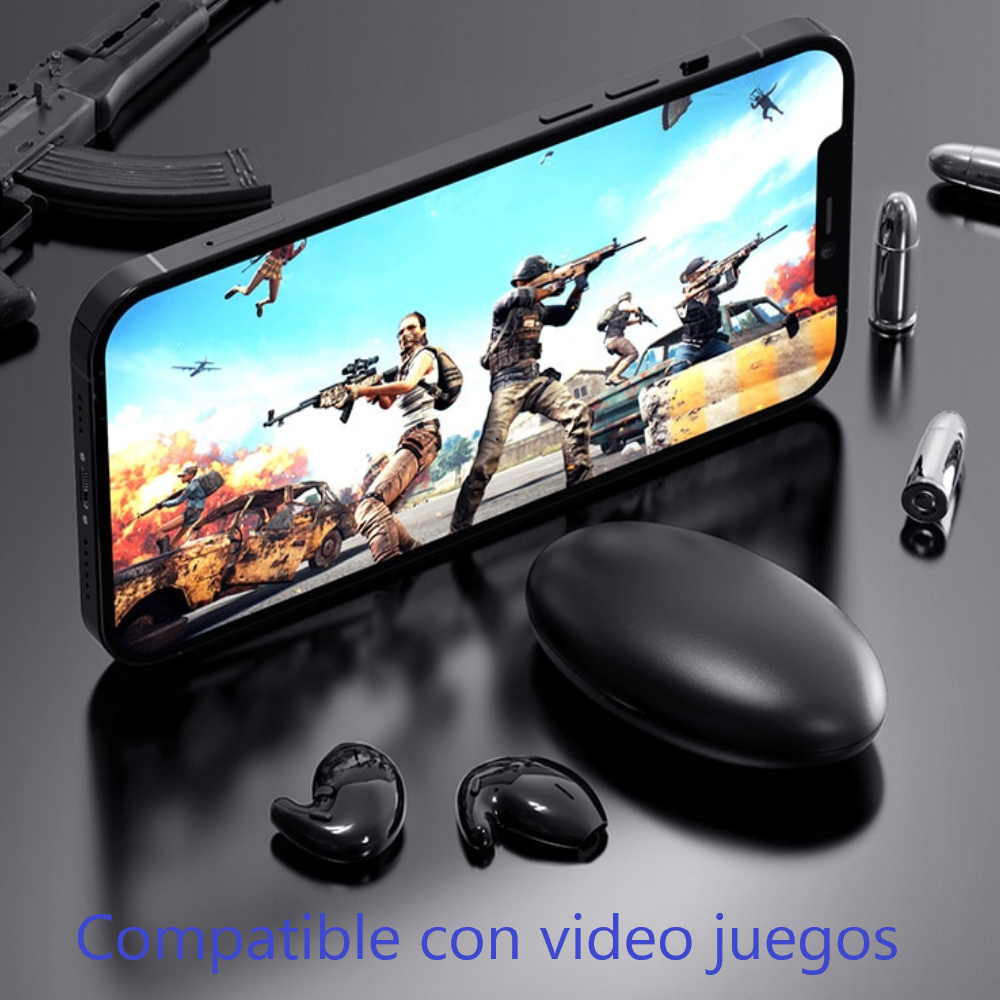 Audifonos Bluetooth Sleep manos libres negro Auriculares inalámbricos micrófono control táctil cel
