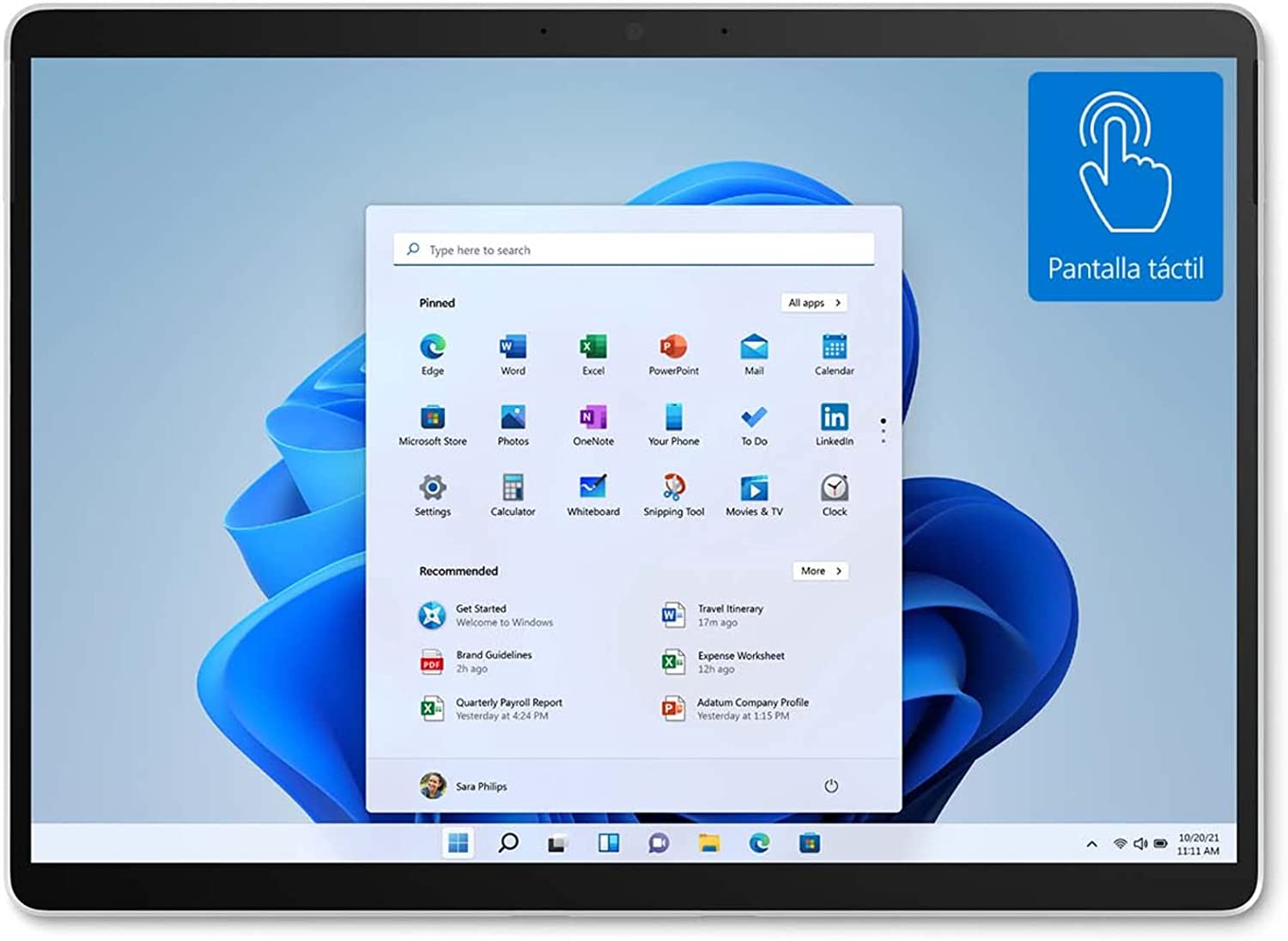Microsoft Surface Pro X WiFi Procesador SQ1 RAM 8GB SSD 128GB 13''-Platino 