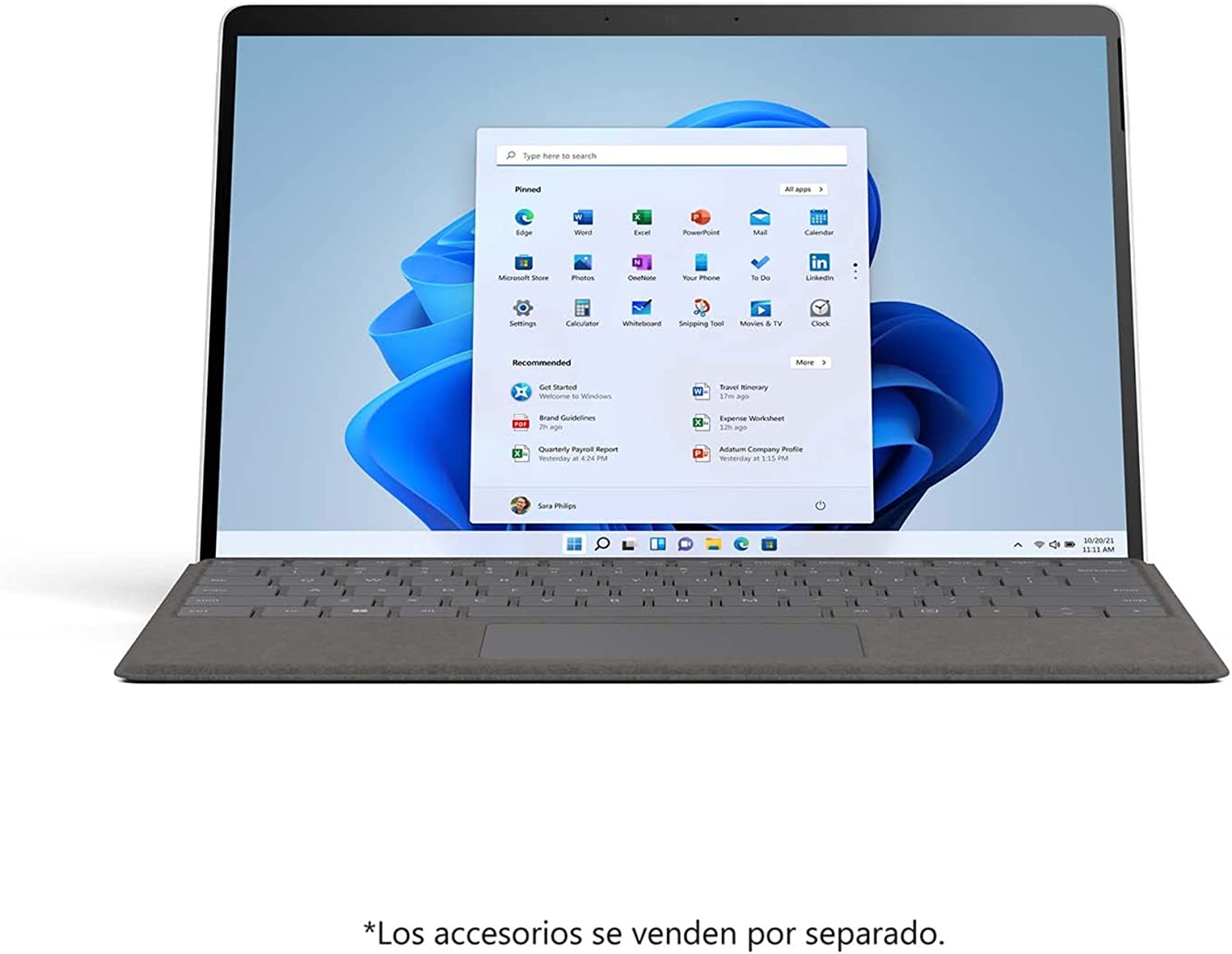 Microsoft Surface Pro X WiFi Procesador SQ1 RAM 8GB SSD 128GB 13''-Platino 