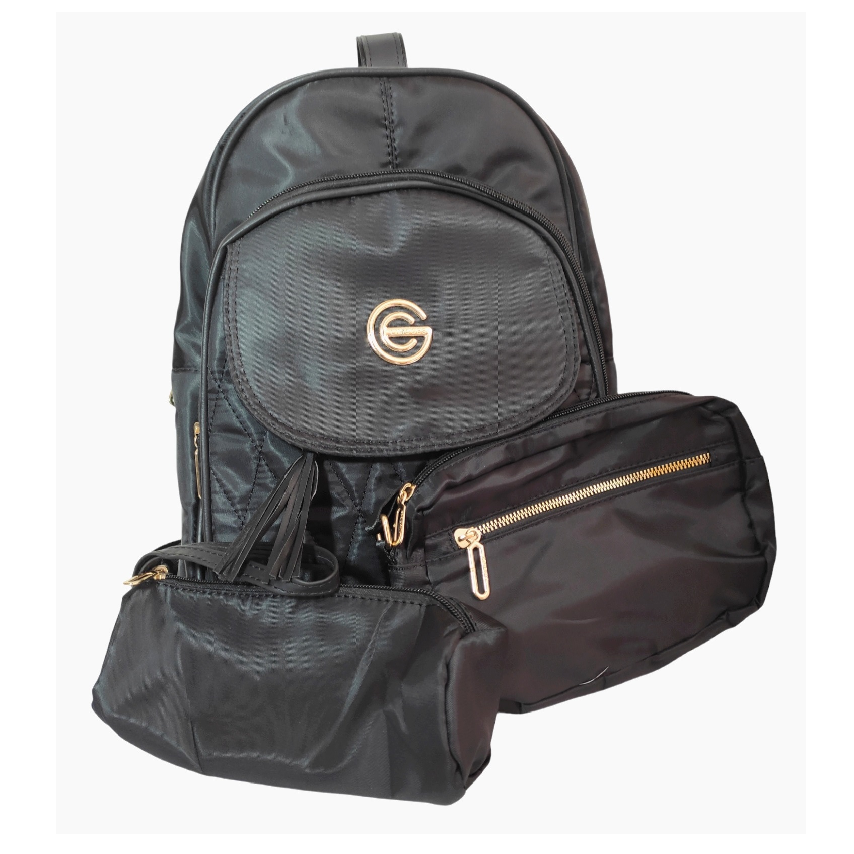 Kit Mochila 3 Piezas - Mochila, Bolsa Crossbody y Lapicera Estilo Urbano Escolar Viaje