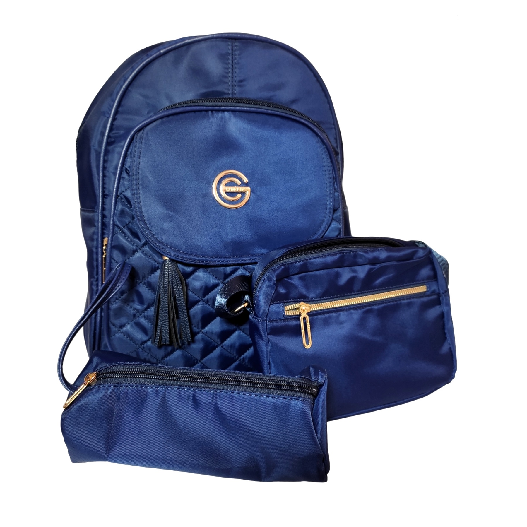 Kit Mochila 3 Piezas - Mochila, Bolsa Crossbody y Lapicera Estilo Urbano Escolar Viaje