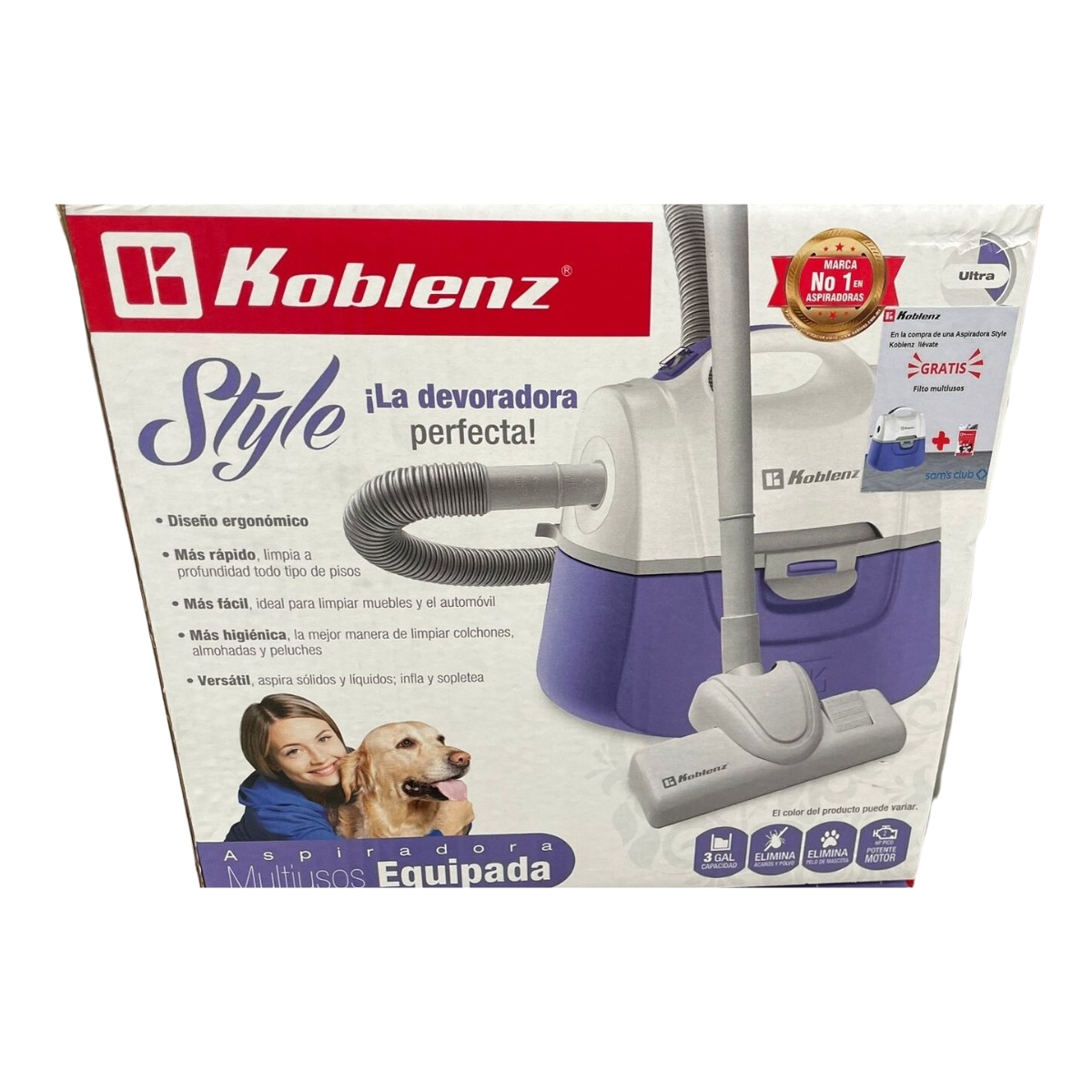 Aspiradora Multiusos Equipada Koblenz Style PV-525 V - Morado