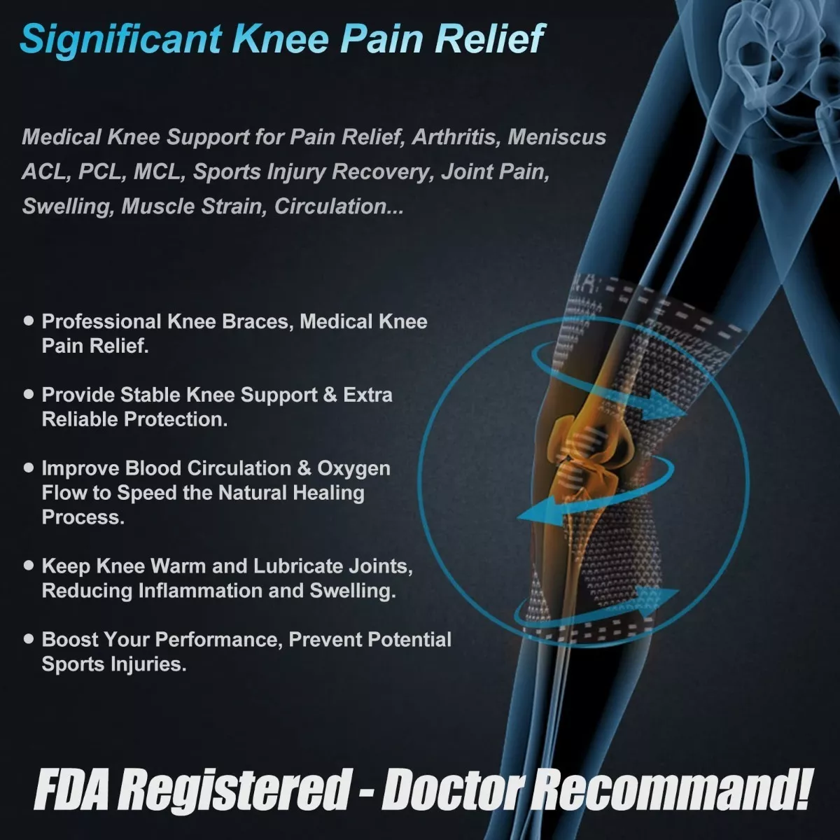 Par Rodilleras De Cobre Para El Dolor De Rodilla, Deportes L