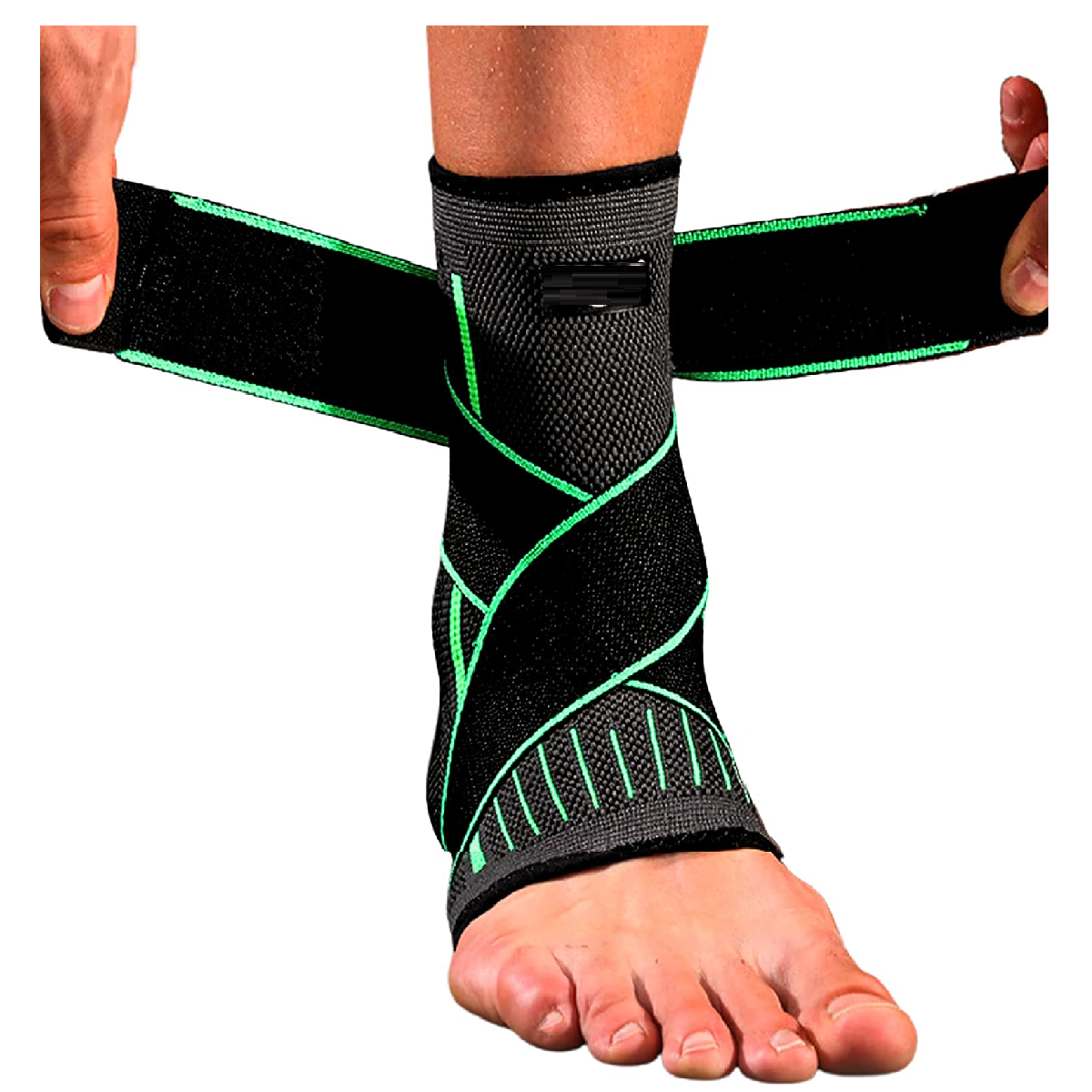 Duo Tobillera Deportiva Compresión Doble Soporte Lesión Gym Verde L - XL