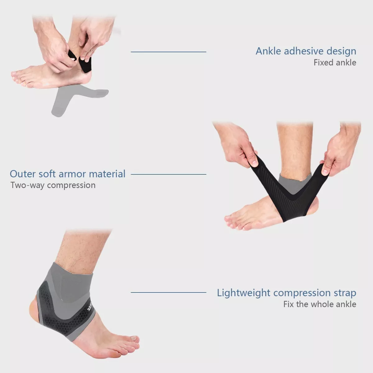 Protección De Tobillo Deportivo,anti-esguince,un Par-talla L