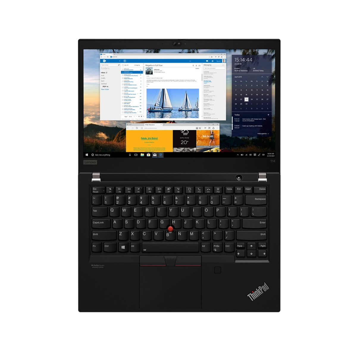 Combo Laptop Lenovo Thinkpad T14 Gen 2 Intel CI5 4C 8GB 256GB ssd 14Pulg FHD Latam W10P + Mochila + Audìfonos y Mouse